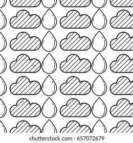 cloud with water drop backgroud design