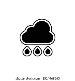 cloud, water icon. Simple glyph, flat vector of water icons for UI and UX, website or mobile application