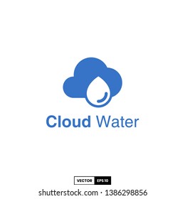 Cloud water logo, design inspiration vector template for company logo