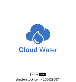 Cloud water logo, design inspiration vector template for company logo