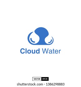 Cloud water logo, design inspiration vector template for company logo