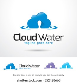 Cloud Water Logo Template Design Vector