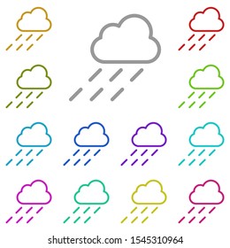 Cloud, water multi color icon. Simple thin line, outline vector of water icons for ui and ux, website or mobile application