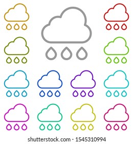 Cloud, water multi color icon. Simple thin line, outline vector of water icons for ui and ux, website or mobile application