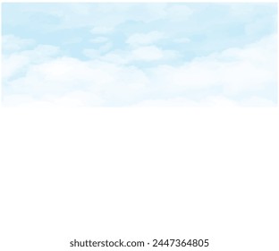 Cloud watercolor background. Blue cloud texture. Blue cloud texture background