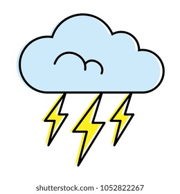 cloud weather with bolts
