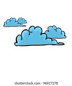 cloud weather with color- vector illustration