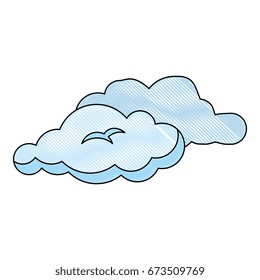 cloud weather draw vector