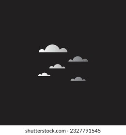 Wolke, geometrisches Wettersymbol, einfaches Logo, Vektorgrafik