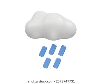 cloud weather icon 3d render