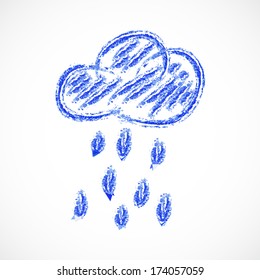 Cloud, weather icon. Cloud cartoon isolated on a white background. Vector illustration/ EPS 10