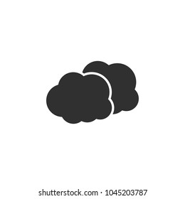 Cloud weather icon isolated gray simple vector