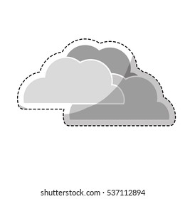 cloud weather icon over white background. vector illustration