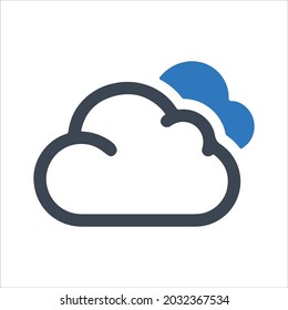 Cloud weather icon. Vector and glyph