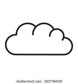 Cloud Weather Icon Vector Illustration Flat Design