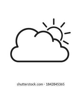 Cloud-Wetter-Symbol Vektorgrafik Flaches Design
