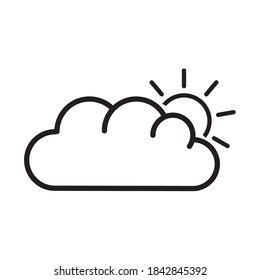 Cloud Weather Icon Vector Illustration Flat Design