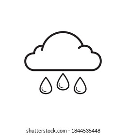 Cloud Weather Icon Vector Illustration Flat Design
