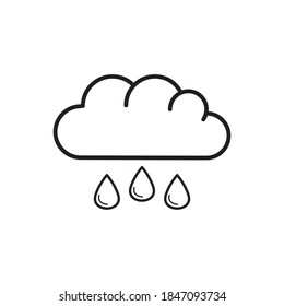 Diseño plano de iluminación de vectores de iconos climáticos en la nube