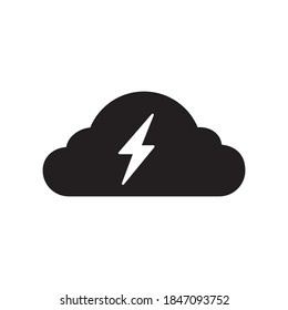Diseño plano de iluminación de vectores de iconos climáticos en la nube