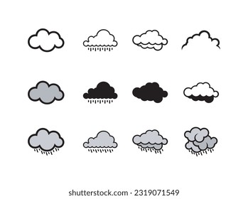 cloud and weather icons collection