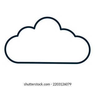 cloud of weather isolated icon