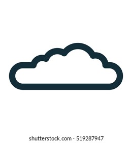 Cloud Weather Minimalistic Flat Line Outline Stroke Icon Pictogram Symbol