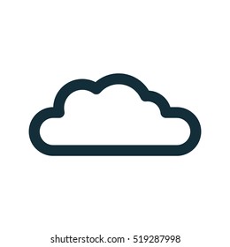 Cloud Weather Minimalistic Flat Line Outline Stroke Icon Pictogram Symbol