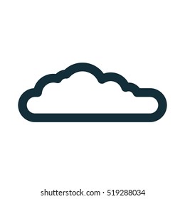 Cloud Weather Minimalistic Flat Line Outline Stroke Icon Pictogram Symbol