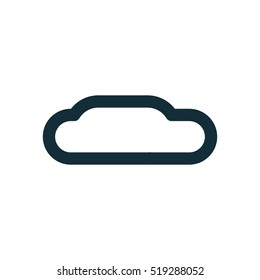 Cloud Weather Minimalistic Flat Line Outline Stroke Icon Pictogram Symbol
