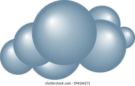 The cloud weather at night icon.vector illustration