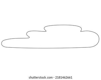 Señal de fenómenos meteorológicos en la nube - imagen lineal vectorial con contorno editable para colorear libro, logotipo o pictograma. Esquema.