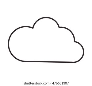cloud weather sky nature shape silhouette icon. Flat and isolated design. Vector illustration