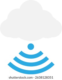 Cloud Weather Storage Icon Vector Flat Illustration