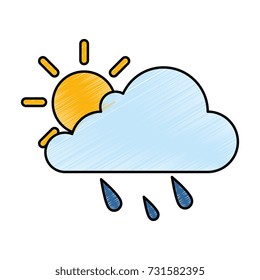 cloud weather with sun and rain