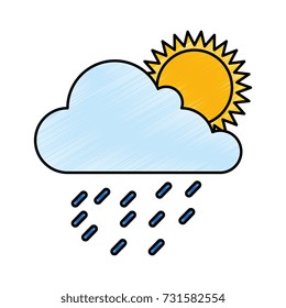cloud weather with sun and rain