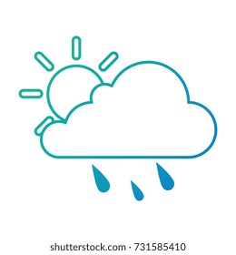 cloud weather with sun and rain