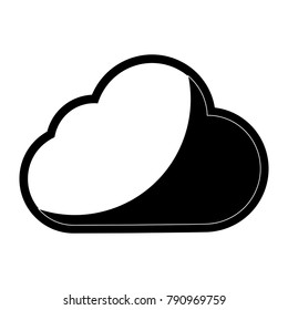Cloud weather symbol cartoon