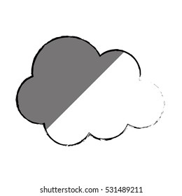 Cloud weather symbol icon vector illustration graphic design