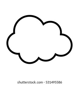 Cloud weather symbol icon vector illustration graphic design