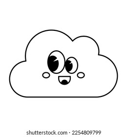 Cloud weather thin line icon linear