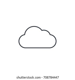 cloud, weather thin line icon. Linear vector illustration. Pictogram isolated on white background