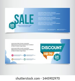 Cloud web Banner vector template. Design illustration for banner; advertising; greeting cards or print. Design happiness celebration.