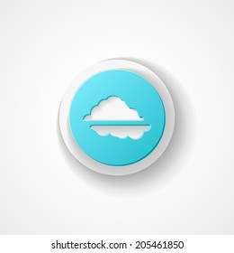 Cloud web icon on white background