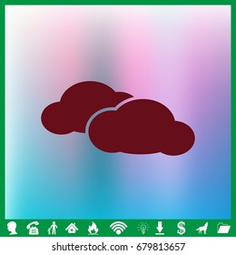 Cloud web Icon Vector.