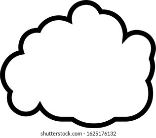 cloud web icons set. Simple vector symbols