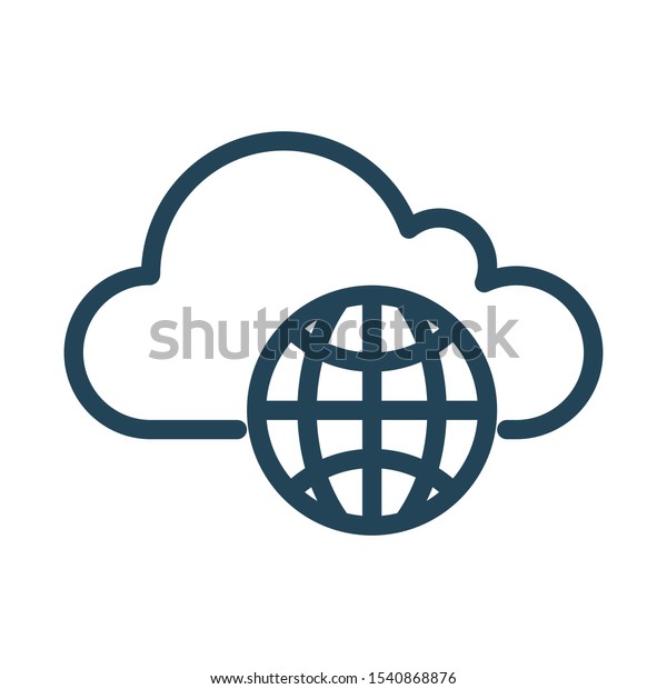 Cloud Web Service Cloud Computing Icon Stock Vector Royalty Free