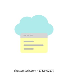 Cloud, web site icon. Simple color vector elements of internet storage icons for ui and ux, website or mobile application