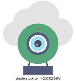 Cloud webcam Vector icon that can easily modify or edit