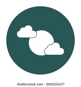 Glifo blanco en la nube con icono de vector de fondo de color que puede modificar o editar fácilmente 